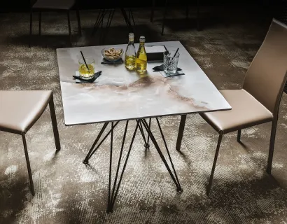 Tavolo quadrato in ceramica Ralph Keramik Bistrot di Cattelan Italia