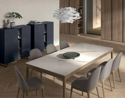 Tavolo Savoy in gres e legno di Tomasella