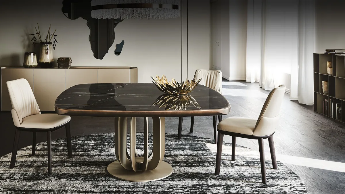 Tavolo in ceramica con piano quadrato con angoli smussati Soho Keramic Premium di Cattelan Italia