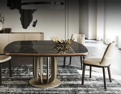 Tavolo in ceramica con piano quadrato con angoli smussati Soho Keramic Premium di Cattelan Italia