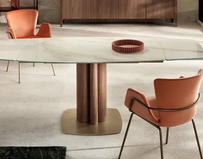 Tavolo allungabile in ceramica Towe di Riflessi