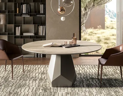 Tavolo rotondo Zermatt Keramik di Cattelan Italia