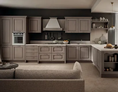 Cucina Classica in Rovere con penisola Bolgheri 03 di Stosa