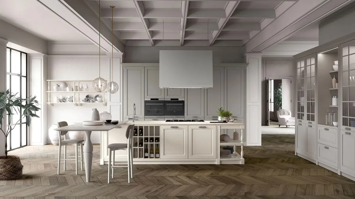 Cucina Classica con isola Dolcevita 02 di Stosa