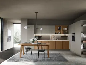 Cucina Classica Newport v07 in Rovere Barrique e laccato Pomice opaco di Stosa