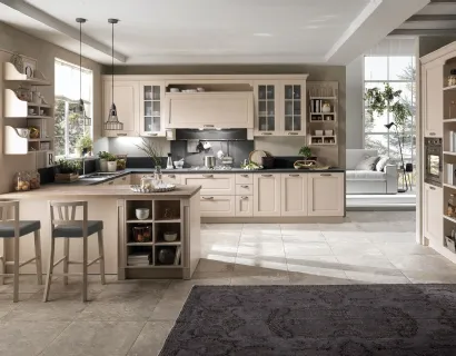 Cucina Classica Virginia Soft Beauty in Cipria opaco di Stosa