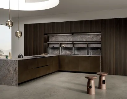 Cucina Design con penisola Elementi 02 di Snaidero
