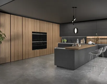 Cucina Design con penisola Link 01 di Snaidero