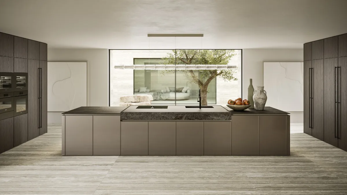 Cucina Design con isola Quadra 01 di Snaidero