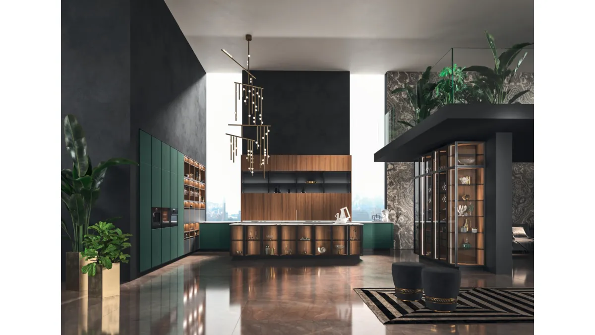 Cucina Design lineare in laccato opaco Way di Snaidero