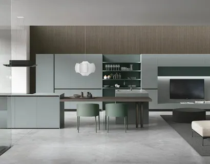 Cucina Moderna con isola Color Trend 02 di Stosa