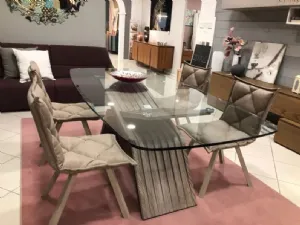 Tavolo in vetro ellittico Nettuno Giorgio casa