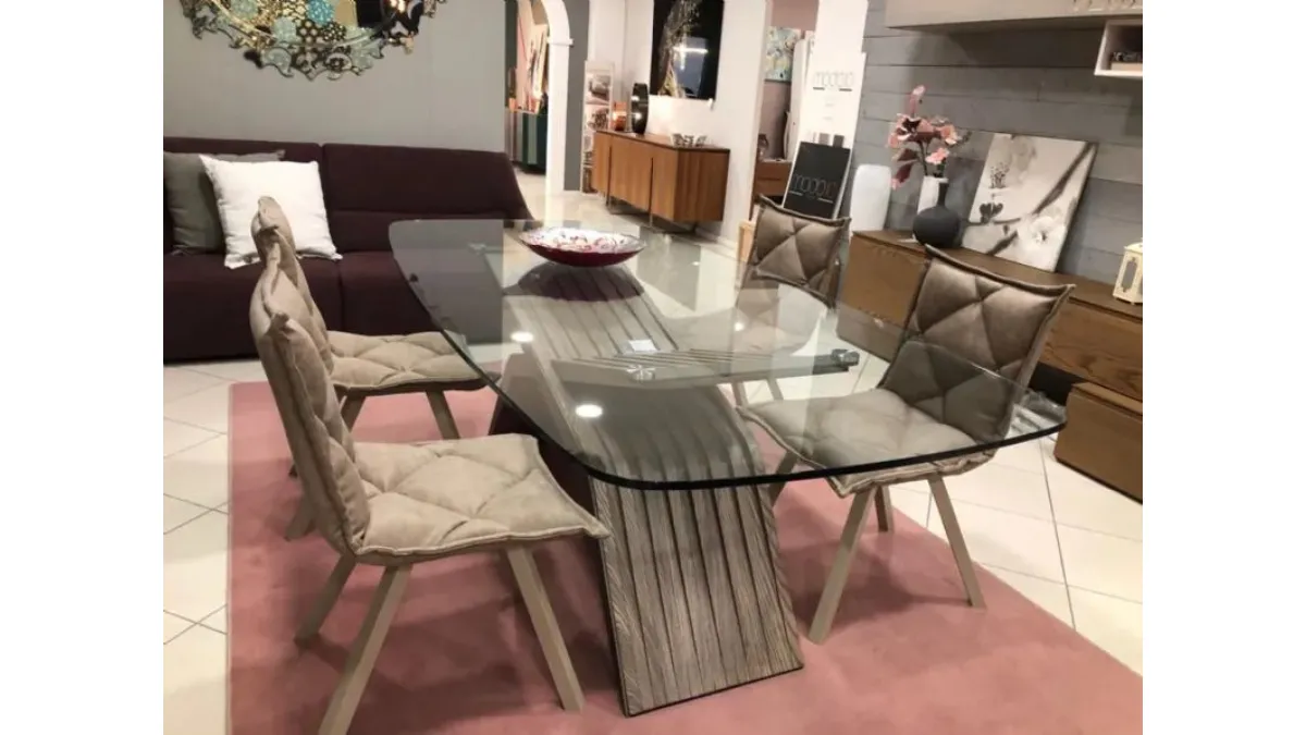 Tavolo in vetro ellittico Nettuno Giorgio casa