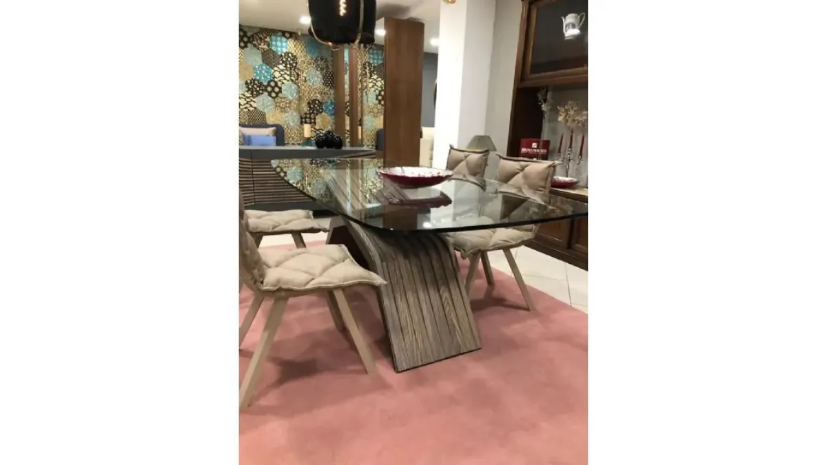 Tavolo in vetro ellittico Nettuno Giorgio casa