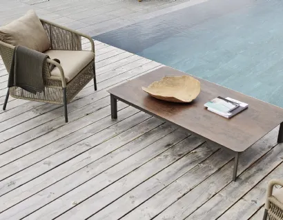 Tavolino System in alluminio con top in HPL di Varaschin
