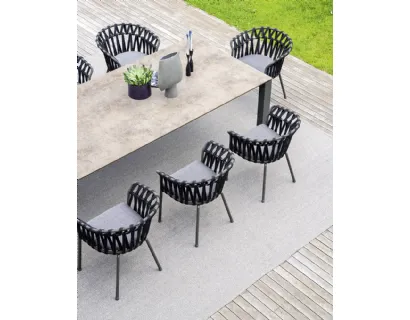 Tavolo allungabile con top in HPL e struttura in alluminio Dolmen di Varaschin