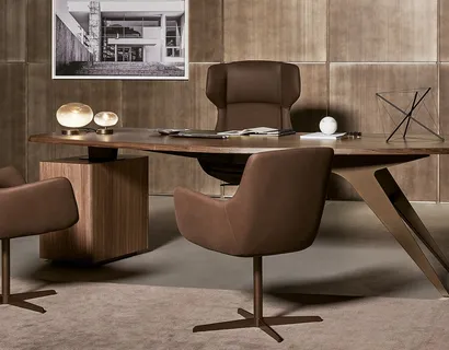 Scrivania Direzionale in legno Diver di Bonaldo